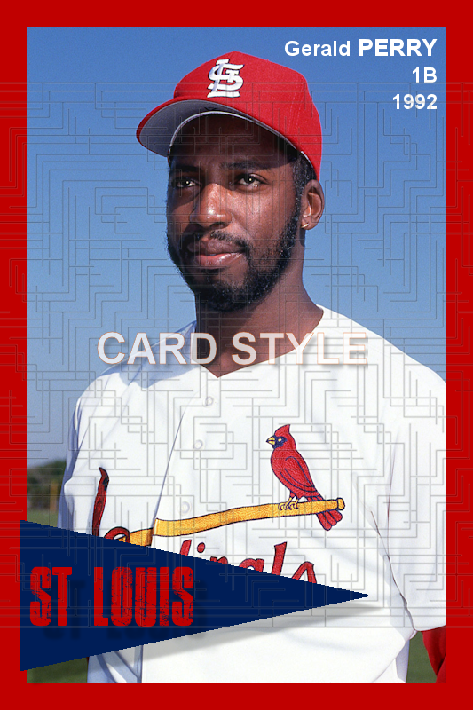 Gerald Perry - 1992 St. Louis Cardinals - choose a size & style