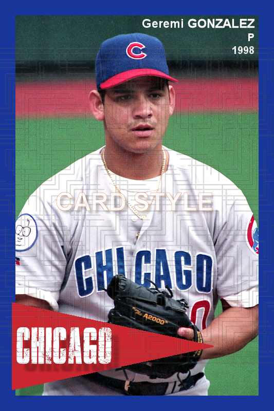 Geremi Gonzalez - 1998 Chicago Cubs - choose a size & style