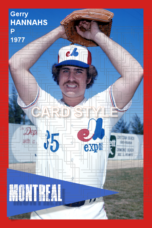 Gerry Hannahs - 1977 Montreal Expos - choose a size & style
