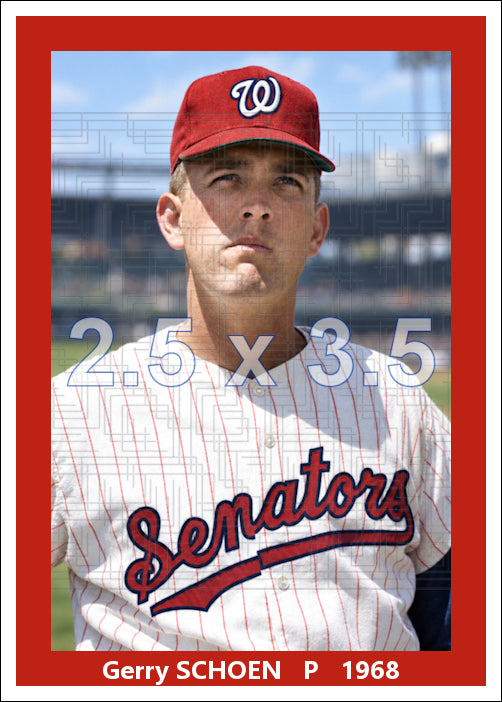 Gerry Schoen - 1968 Washington Senators - choose a size & style