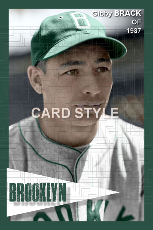 Gibby Brack - 1937 Brooklyn Dodgers - choose a size & style
