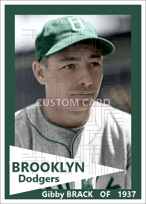Gibby Brack - 1937 Brooklyn Dodgers - choose a size & style