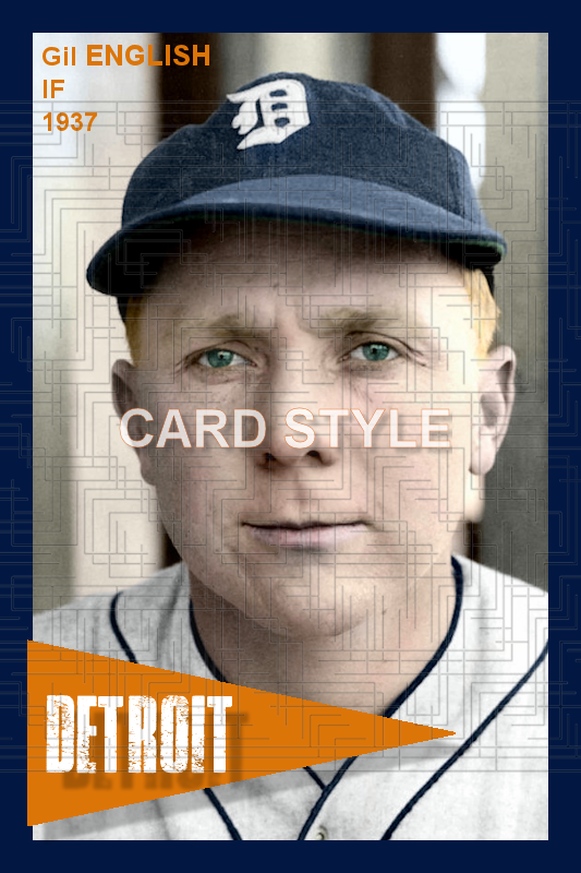 Gil English - 1937 Detroit Tigers - choose a size & style