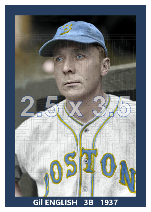 Gil English - 1937 Boston Bees - choose a size & style
