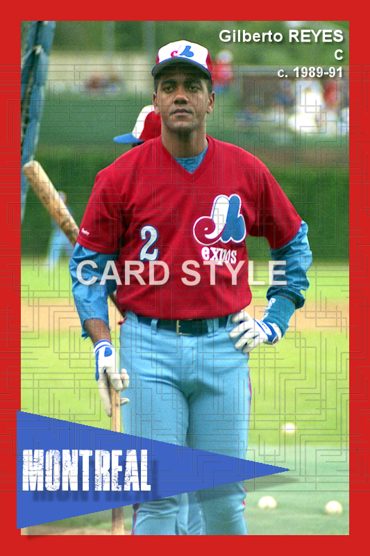 Gilberto Reyes - 1989-91 Montreal Expos - choose a size & style