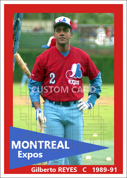 Gilberto Reyes - 1989-91 Montreal Expos - choose a size & style