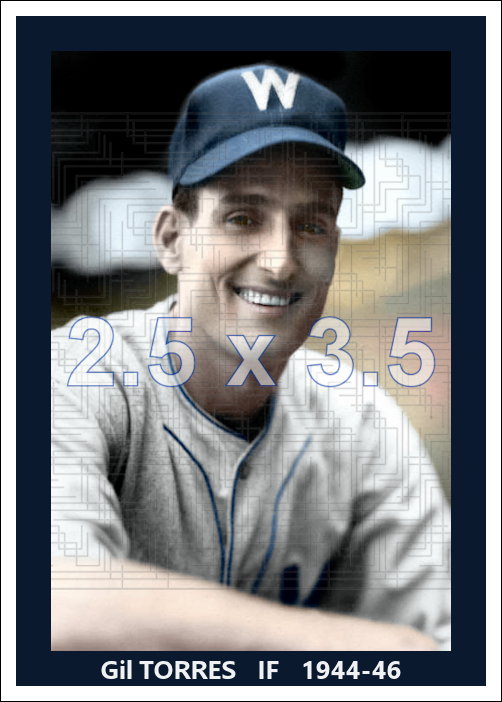 Gil Torres - 1944-46 Washington Senators - choose a size & style