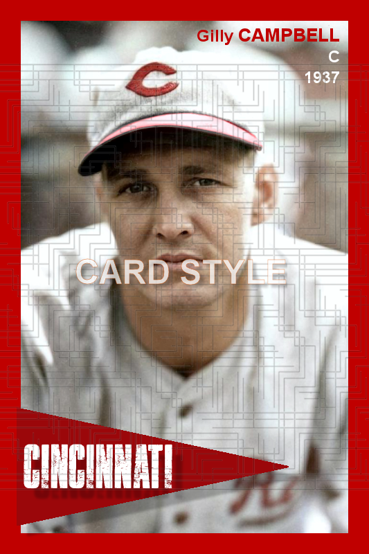 Gilly Campbell - 1937 Cincinnati Reds - choose a size & style