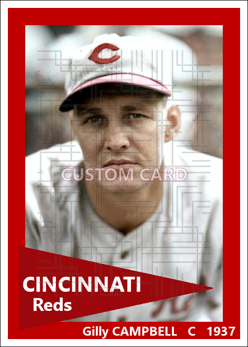 Gilly Campbell - 1937 Cincinnati Reds - choose a size & style