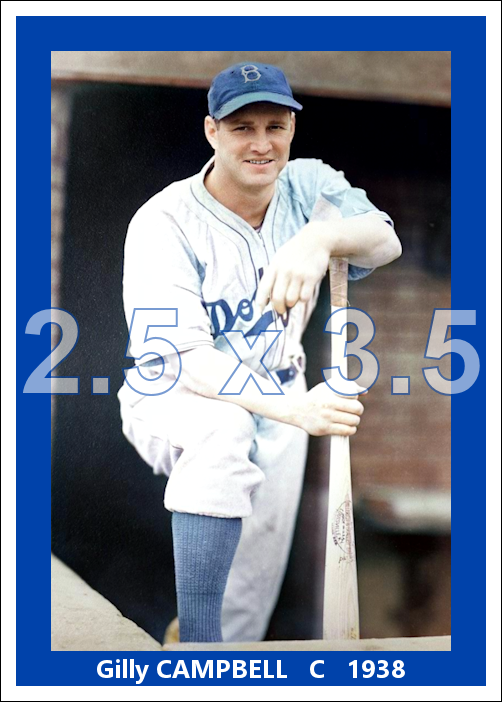 Gilly Campbell - 1938 Brooklyn Dodgers - choose a size & style