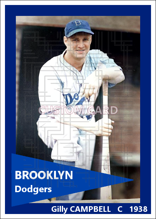 Gilly Campbell - 1938 Brooklyn Dodgers - choose a size & style