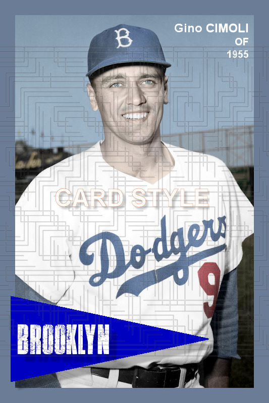Gino Cimoli - 1955 Brooklyn Dodgers - choose a size & style