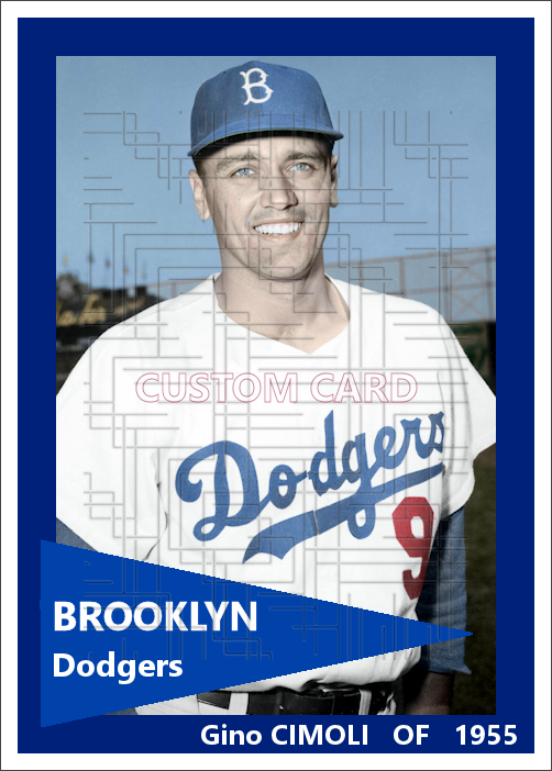 Gino Cimoli - 1955 Brooklyn Dodgers - choose a size & style