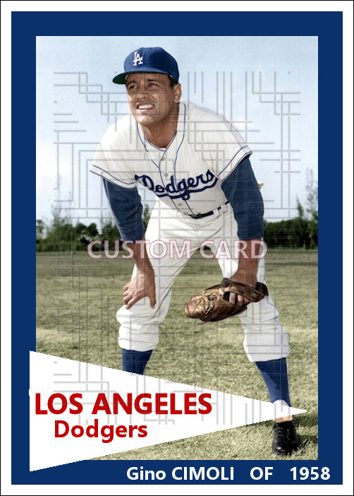 Gino Cimoli - 1958 Los Angeles Dodgers - choose a size & style