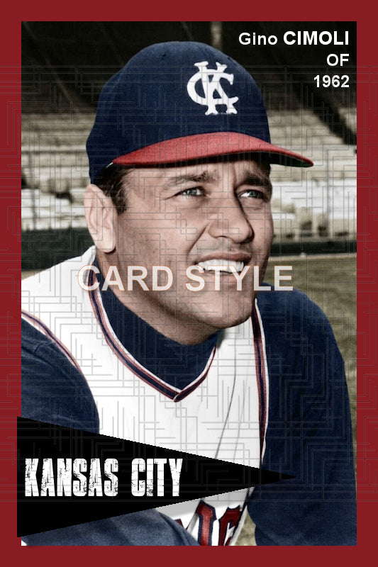 Gino Cimoli - 1962 Kansas City Athletics - choose a size & style