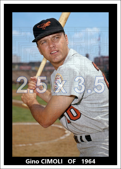 Gino Cimoli - 1964 Baltimore Orioles - choose a size & style
