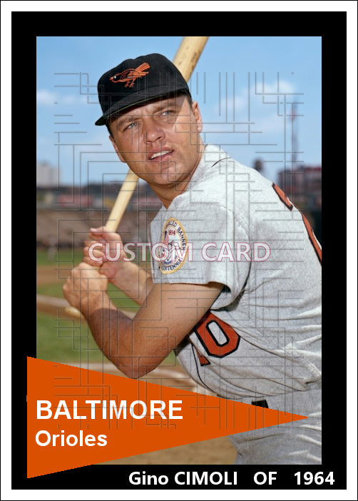 Gino Cimoli - 1964 Baltimore Orioles - choose a size & style