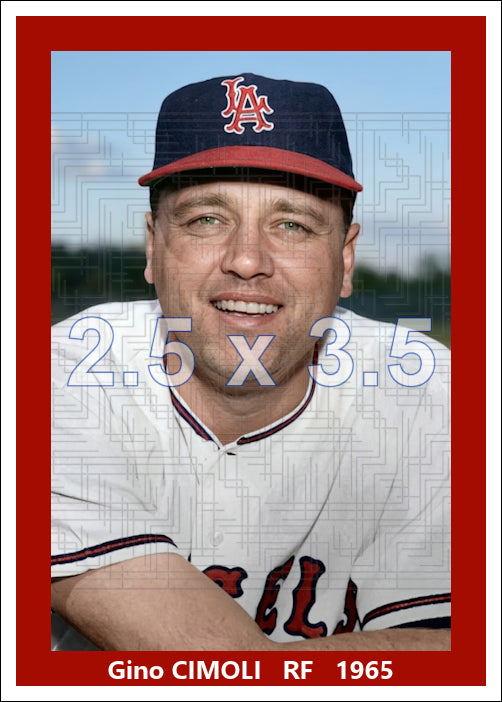 Gino Cimoli - 1965 Los Angeles Angels - choose a size & style