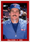 Glen Cook - 1985 Texas Rangers - choose a size & style
