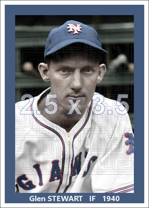 Glen Stewart - 1940 New York Giants - choose a size & style