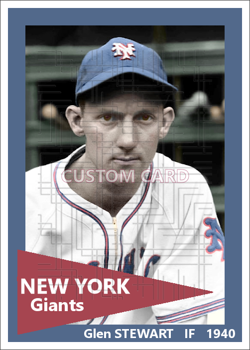 Glen Stewart - 1940 New York Giants - choose a size & style