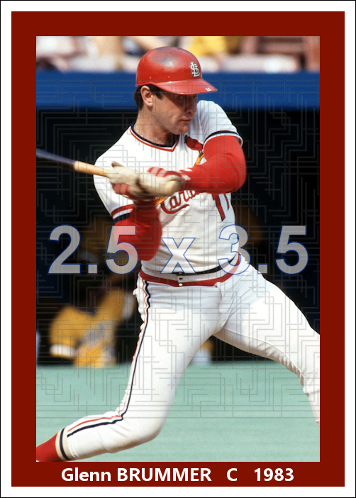 Glenn Brummer - 1983 Sr. Louis Cardinals - choose a size & style