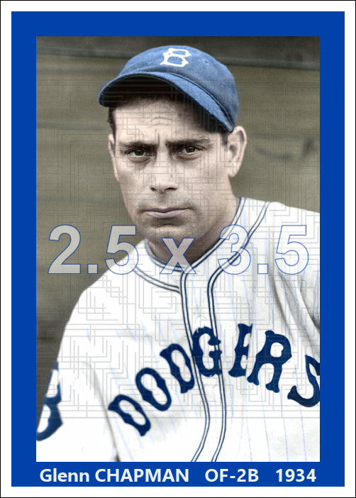 Glenn Chapman - 1934 Brooklyn Dodgers - choose a size & style