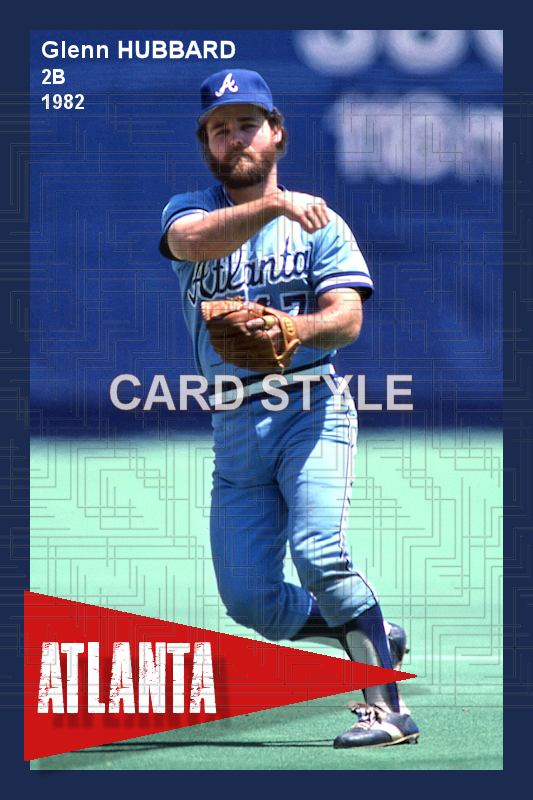 Glenn Hubbard - 1982 Atlanta Braves - choose a size & style