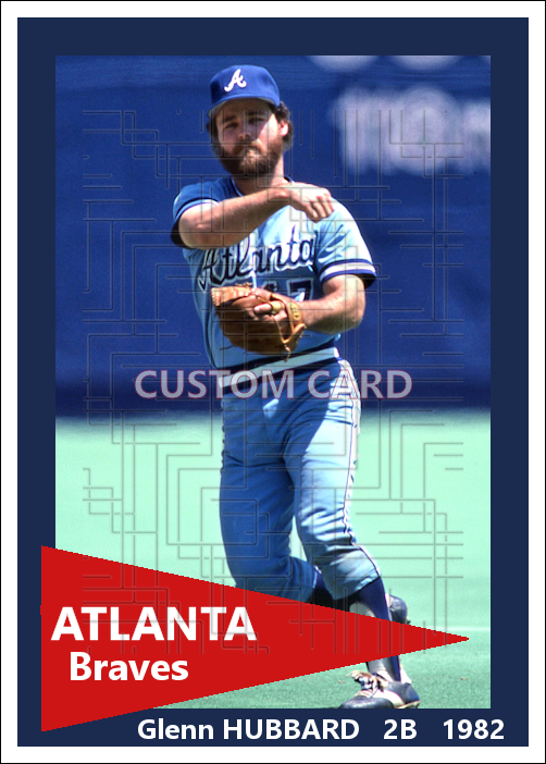 Glenn Hubbard - 1982 Atlanta Braves - choose a size & style