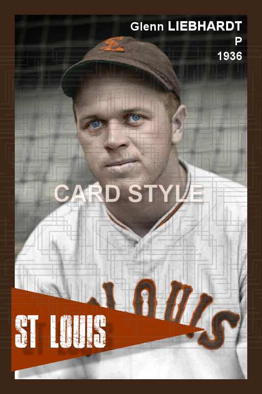 Glenn Liebhardt - 1936 St. Louis Browns - choose a size & style