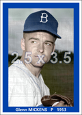 Glenn Mickens - 1953 Brooklyn Dodgers - choose a size & style