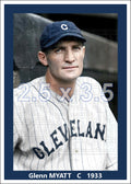 Glenn Myatt - 1933 Cleveland Indians - choose a size & style