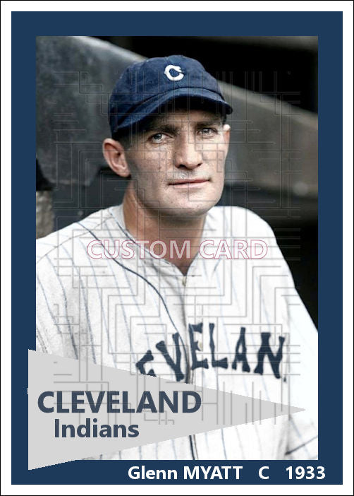 Glenn Myatt - 1933 Cleveland Indians - choose a size & style