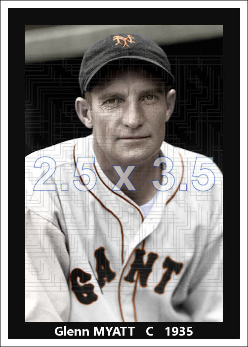 Glenn Myatt - 1935 New York Giants - choose a size & style
