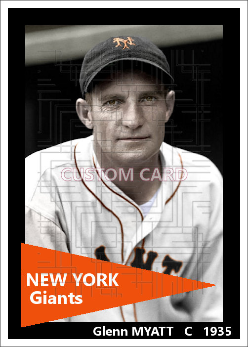 Glenn Myatt - 1935 New York Giants - choose a size & style