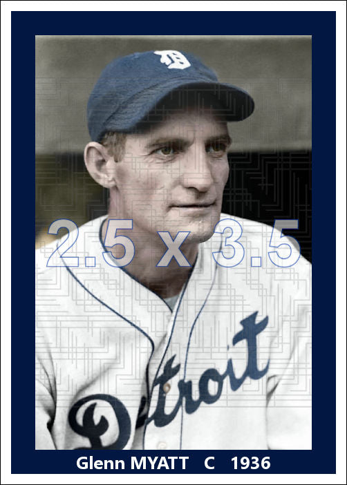 Glenn Myatt - 1936 Detroit Tigers - choose a size & style