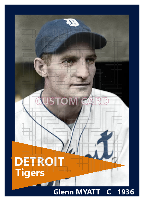 Glenn Myatt - 1936 Detroit Tigers - choose a size & style