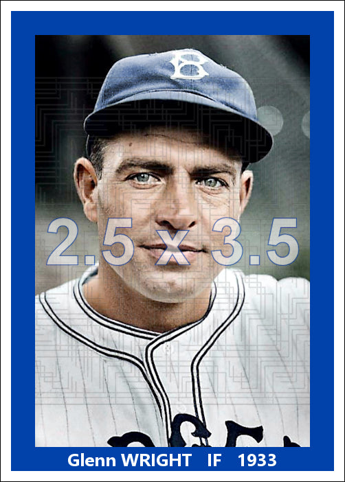 Glenn Wright - 1933 Brooklyn Dodgers - choose a size & style