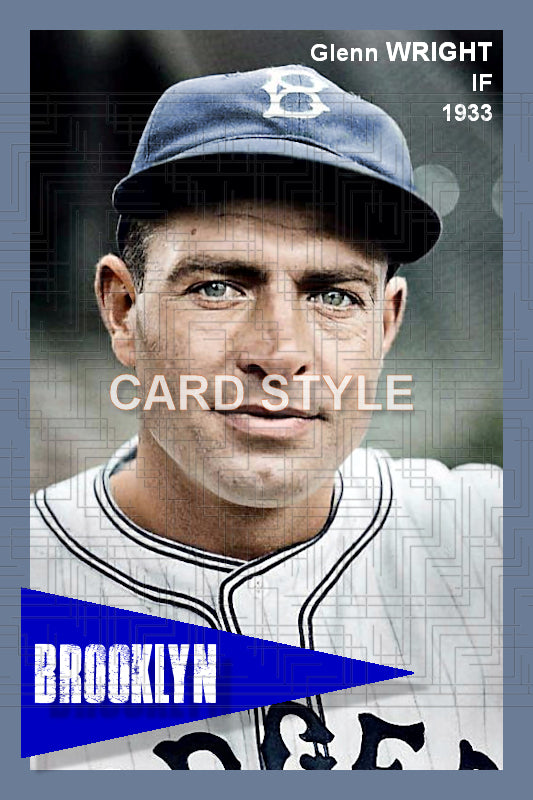 Glenn Wright - 1933 Brooklyn Dodgers - choose a size & style