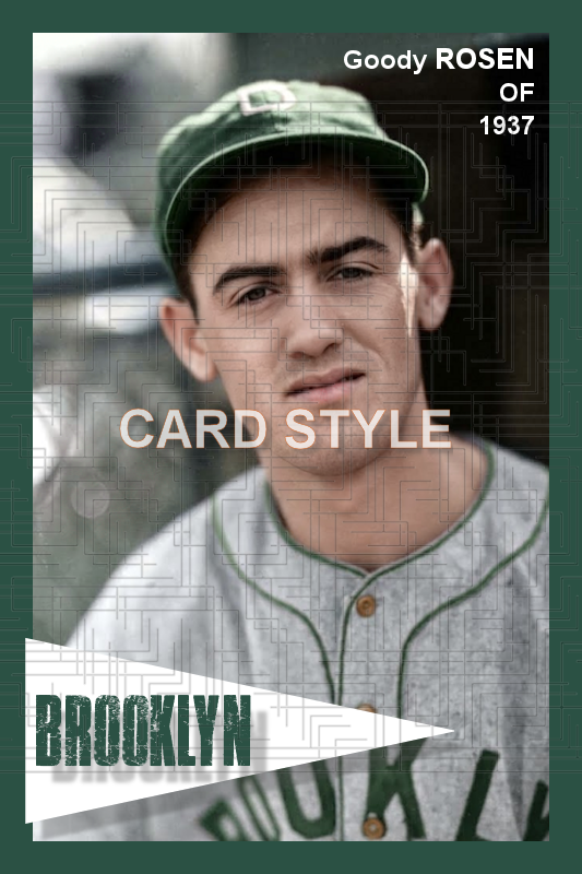 Goody Rosen - 1937 Brooklyn Dodgers - choose a size & style