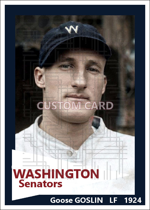 Goose Goslin - 1924 Washington Senators - choose a size & style