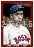 Gordie Hinkle - 1934 Boston Red Sox - choose a size & style