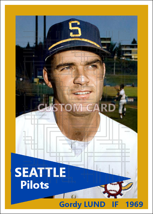 Gordy Lund - 1969 Seattle Pilots - choose a size & style