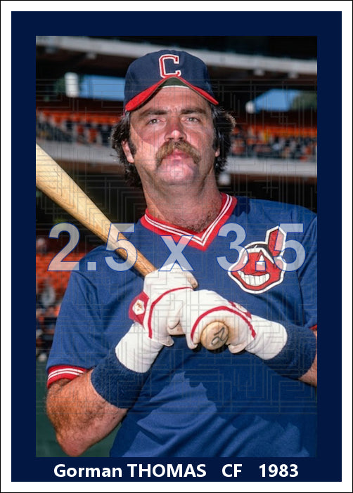 Gorman Thomas - 1983 Cleveland Indians - choose a size & style