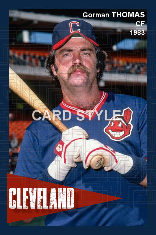 Gorman Thomas - 1983 Cleveland Indians - choose a size & style