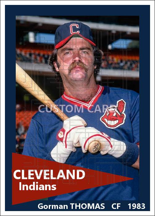 Gorman Thomas - 1983 Cleveland Indians - choose a size & style