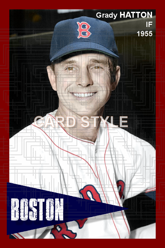 Grady Hatton - 1955 Boston Red Sox - choose a size & style
