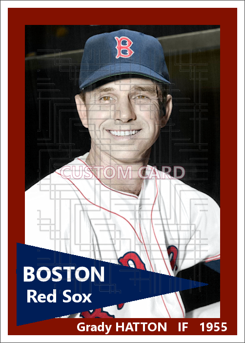 Grady Hatton - 1955 Boston Red Sox - choose a size & style