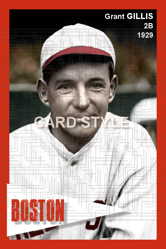 Grant Gillis - 1929 Boston Red Sox - choose a size & style