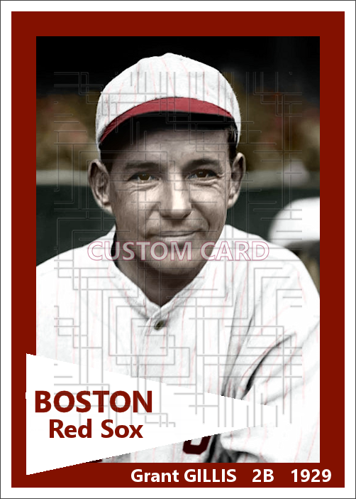 Grant Gillis - 1929 Boston Red Sox - choose a size & style